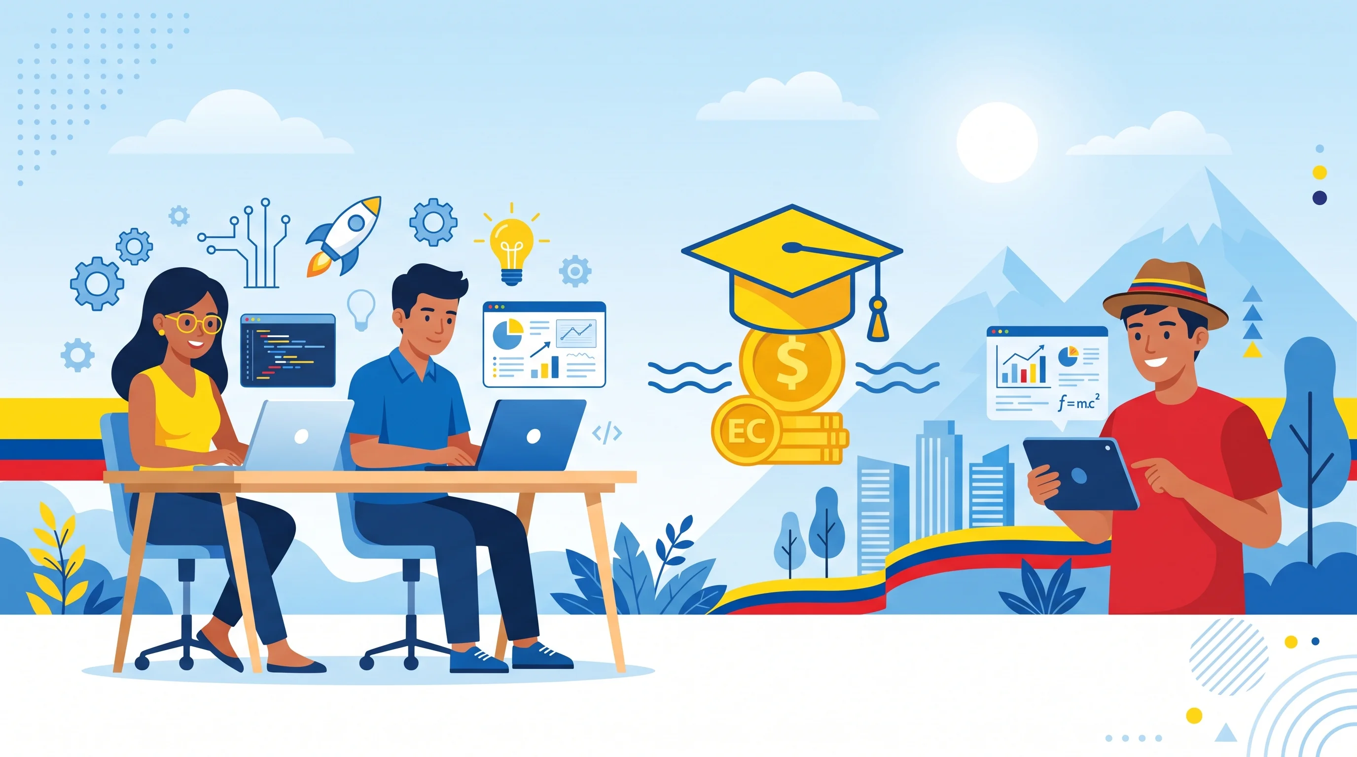 Becas TIC 2026 en Ecuador: 866 becas de USD 825,17 para estudiantes de carreras tecnológicas