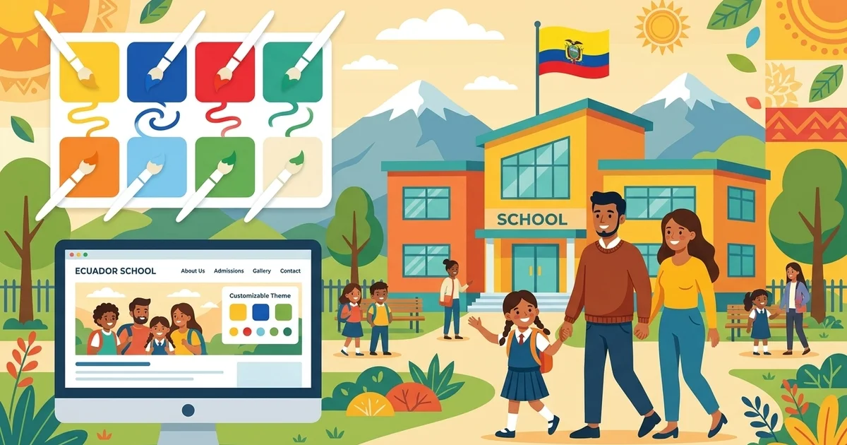 Personalización de página institucional: cómo los colores de tu colegio atraen más padres